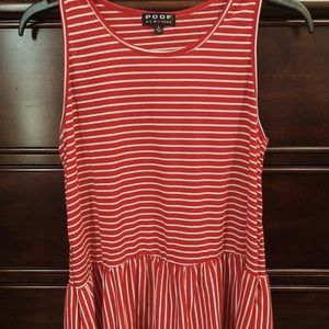 Baby-Doll style polka dot tank top